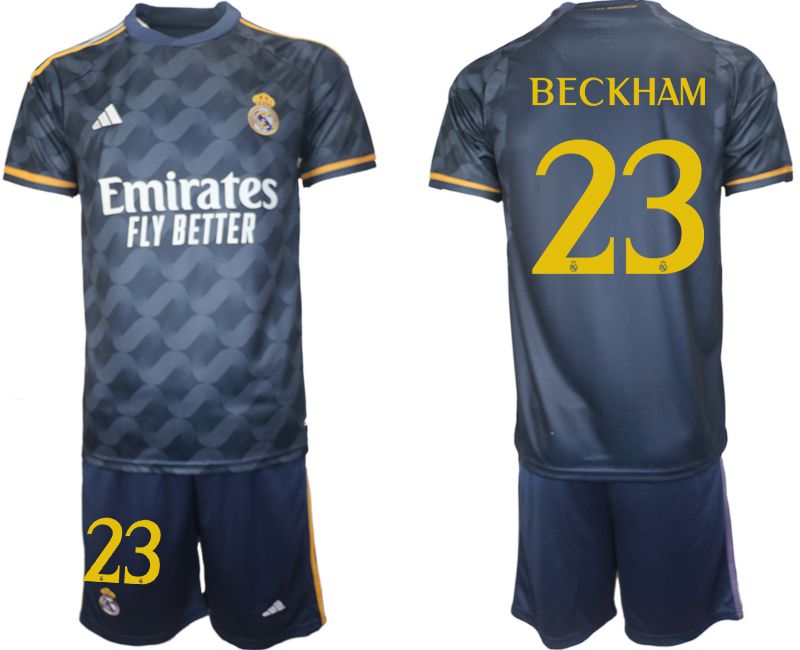 Men 2023-2024 Club Real Madrid away blue #23 Soccer Jerseys